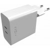 FIXED Travel s 2xUSB-C výstupom podpora PD 65W biela FIXC65-2C-WH