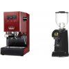 Gaggia New Classic E24, red + Eureka Helios 75, black