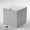 Najcenovky Akrylatový losovací box 250 x 250 x 250 mm biely biela farba