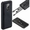 Powerbanka 10000 mAh s integrovanými káblami čierna (Powerbanka s USB-C, Lightning, micro USB a vstavanými káblami – univerzálne nabíjanie bez nosenia príslušenstva)