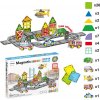 Mamido Magnetická stavebnica mesto 50 ks , 5x služobné vozidlá MT1447