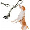 Šnúry a krúžky pre psa Tatrapet Bavlnená šnúra, dvojitá, 2 uzly, 43 cm