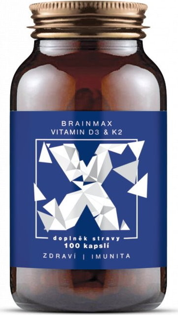 BrainMax Vitamin D3 & K2 D3 5000 IU K2 jako MK7 150 mcg 100 kapsúl od 27,56  € - Heureka.sk