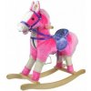 Teddies Houpací plyšový růžový kůň na baterie 71cm se zvukem a pohybem