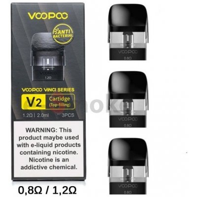 Voopoo Vinci V2 POD náhradný cartridge 3-Pack 1,2ohm