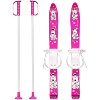 Master Baby Ski 70 cm, detské plastové lyže ružové MASkarC-02-pink