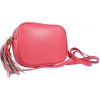 NovaKabelka.sk Bala Rosa kožená talianska crossbody kabelka ružová