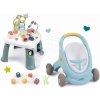 Set chodítko a kočík s brzdou Croc Baby Walker Minikiss 3in1 Smoby a didaktický stolík s funkciami na vývoj jemnej motoriky