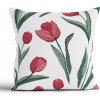 MKLozkoviny.sk Bavlnená obliečka na vankúš Renforcé 40 × 40 cm – Tulipány- -