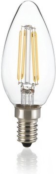 Ideal Lux 188928 LED žiarovka Filament B35 1x4W E14 320lm 3000K stmievateľná, číra