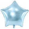 PartyDeco Fóliový balón hviezda - svetlomodrá 45 cm