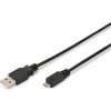 Digitus USB 2.0 kábel USB A samec na USB micro B samec, 2x stíněný, 3m