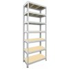 Kovový regál Biedrax 35 x 75 x 210 cm, biely - 7 políc MDF, 275kg