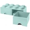 LEGO® Úložný box se šuplíky 250x502x181 aqua