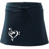 Husľový kľúč srdce - Športová sukne - two in one - XL ( Tmavomodrá (takmer čierna) )