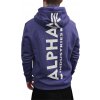 Alpha Industries Back Print Hoody pánska mikina Night Purple Farba: fialová, Veľkosť: M