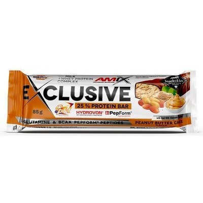 Amix Nutrition Amix Exclusive Protein Bar 85g - arašidové maslo cake