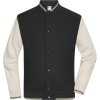 James & Nicholson Mikina JN College 8044, bio bavlna, unisex COT028044amo05-black/sands 2XL Černá/písková