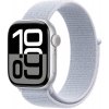 Apple Watch Series 10 42 mm Cellular strieborný hliník s oblačne modrým prevliekacím remienkom MWX53QC/A