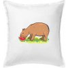 Kapybara a melón - Vankúš 50x50 - 50x50 - Iba poťah ( Biela )
