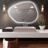 Baltica Design Bright Stain I zrkadlo 80x57 cm s osvetlením biela 5904107918587