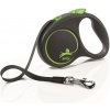 Vodítko Flexi Black Design S páska 5 m zelené (do 15 kg)