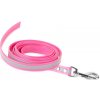 Firedog BioThane Vodítko Reflect 19 mm 1 m bez rúčky ružové