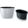 Prosperplast MAZE Kvetináč oválny s vkladom 58,5cm, bielý DBMZE600