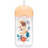 Suavinex Forest Straw Trainer Cup detská fľaša s rúrkou 18 m+ Yellow 340 ml