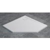 SANSWISS LIVADA 90cm sprchová vanička päťuholníková, liaty mramor, biela, W20563609004