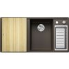Blanco AXIA III 6 S kávová s excentrom + drevená krájacia doska 523471
