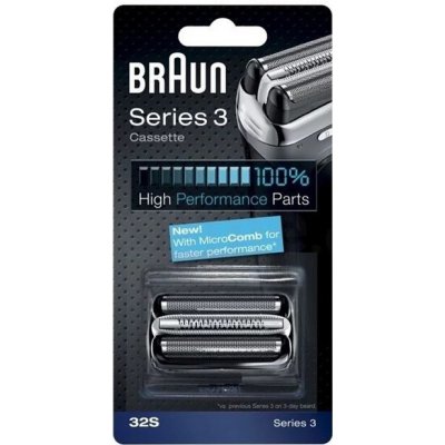 BRAUN Series 3-32S Microcombi Silver - náhradná planžeta pre strojčeky Braun Series 3 - strieborná
