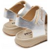 Primigi detské sandále z prírodnej kože, strieborné veľkosť 21