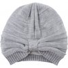 Svetlosivá dievčenská pletená vlnená čiapka Nordic Label 0-1 R