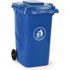 Plastová popolnica na triedený odpad 240 litrov, modrá