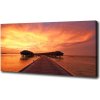Foto obraz na plátne Maledivy bungalovy 100x50 cm