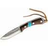 Condor CTK2839-2.3HC BLUE RIVER Neck Knife nôž na krk 5,9 cm, orechové drevo, tyrkys, kožené puzdro