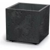 Prosperplast kvetináč Sierra Square Beton Effect čierny betón DSI400E-B411