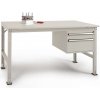 Manuflex AU5567.7035 Samostatný pracovný stôl UNIVERSAL 1500x800x760 mm, Pl.Kunst.lichtg. RAL7035 svetlošedá svetlo sivá; AU5567.7035
