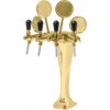 Stojan 4x kohút zlato
