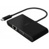 Belkin USB-C multimediální adaptér na HDMI, VGA, RJ45, USB-A 3.0 + 100W napájení Power Delivery, černá AVC004btBK