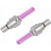 LED SVETIACE ČIAPOČKY / KRYTKY NA VENTILY BICYKLA ČERVENÉ NEÓN AG304C