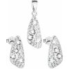 Súprava šperkov s kryštálmi Swarovski náušnice a prívesok biely 39167.1