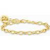 Thomas Sabo X0291-413-39-L17 Gold-plated charm bracelet with gold bear logo ring