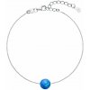 Strieborný náramok so syntetickým opálom modrý okrúhly 13019.3 Blue s. Opal