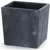 PROSPERPLAST Kvetináč URBI SQUARE LOW EFFECT 24cm antracit