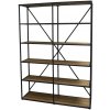 Chic Antique Čierny kovový regál/ knižnica so 6 policami Falione - 145*41*200 cm - Chic Antique