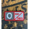 Nášivka krvná skupina 0- NEG