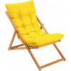Asir Záhradné lehátko žlté/buk AS2202 + záruka 3 roky zadarmo + záruka 3 roky zadarmo
