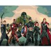 Diamondi Diamantové maľovanie - AVENGERS ASSEMBLE Rámovanie: bez rámu a bez vypnutia plátna, Rozmer: 40x50 cm